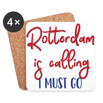 Rotterdam - Netherlands - Holland - Randstad - Coasters (set of 4) - white - Front
