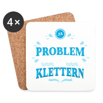 Ich war noch nicht Klettern - Untersetzer (4er-Set) - Weiß - Vorne