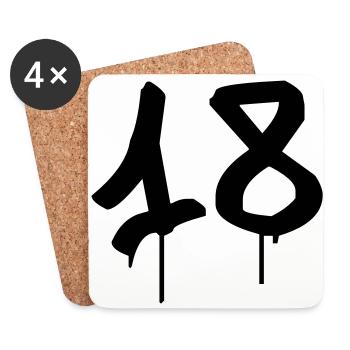 Graffiti : 18 - Untersetzer (4er-Set) - Weiß - Vorne