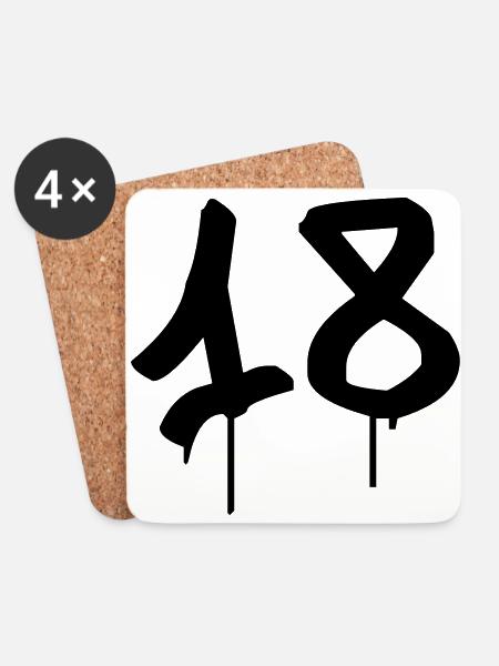 Graffiti: 18 - Coasters (set of 4) - white