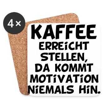 Kaffee - Untersetzer (4er-Set) - Weiß - Vorne