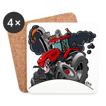 TRAKTOR - Untersetzer (4er-Set) - Weiß - Vorne
