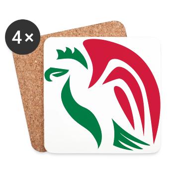 Mexique Aigle - Dessous de verre (lot de 4) - blanc - Devant