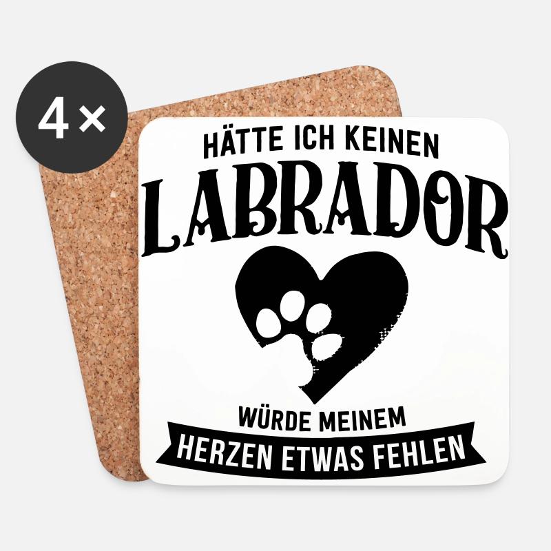 KEIN LABRADOR - Untersetzer (4er-Set) - Weiß