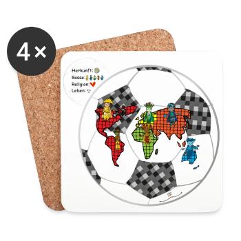 Football Connects Worlds - The of Orbis - Coasters (set of 4) - white - Front
