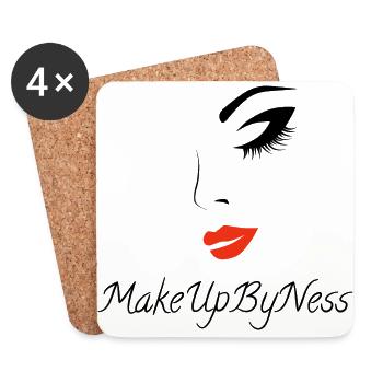 MakeUpByNess - Untersetzer (4er-Set) - Weiß - Vorne