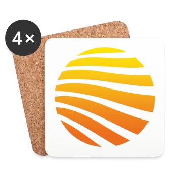 Sunset - Untersetzer (4er-Set) - Weiß - Vorne