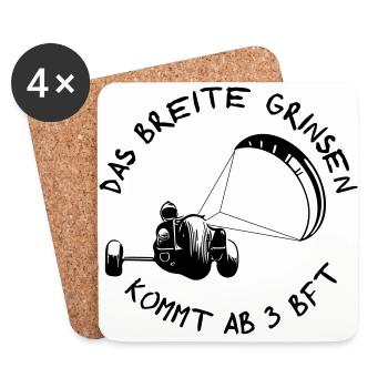 Kitebuggy and the big smile - Coasters (set of 4) - white - Front