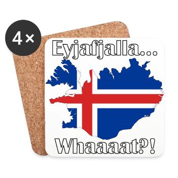 Eyjafjalla...What - Untersetzer (4er-Set) - Weiß - Vorne
