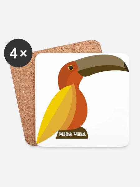 PURA VIDA - Untersetzer (4er-Set) - Weiß