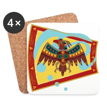 Falcon - Coasters (set of 4) - white - Front