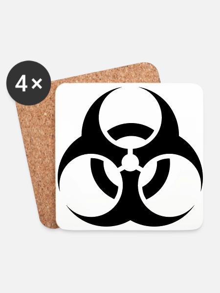 biohazard - Untersetzer (4er-Set) - Weiß