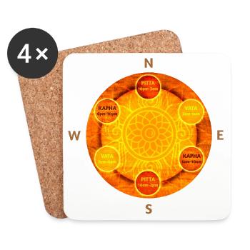 Ayurveda 2 - Coasters (set of 4) - white - Front