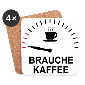 Kaffee - Untersetzer (4er-Set) - Weiß - Vorne
