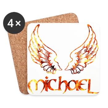 erzengel michael feuer - Untersetzer (4er-Set) - Weiß - Vorne