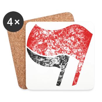 ANTIFA - LE FASCISME SUCE - Dessous de verre (lot de 4) - blanc - Devant