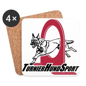 631s Turnierhundsport Malinois - Untersetzer (4er-Set) - Weiß - Vorne