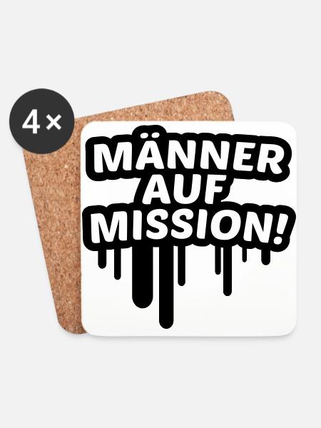 Men on a mission, JGA, crew, team 2c. - Coasters (set of 4) - white