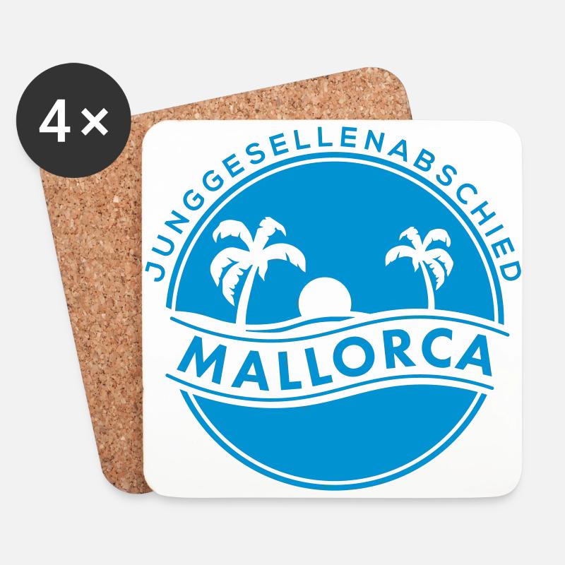 Mallorca - Untersetzer (4er-Set) - Weiß