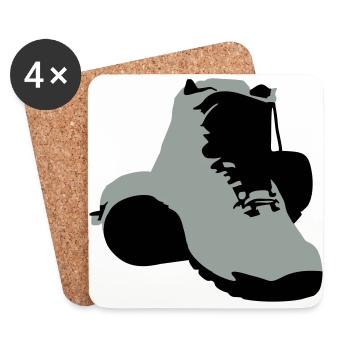 hiking boots - Coasters (set of 4) - white - Front