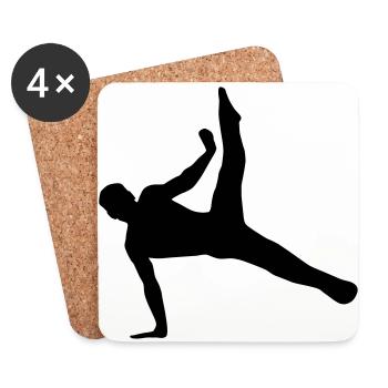 Gymnast, Gymnastics (super cheap!) - Coasters (set of 4) - white - Front