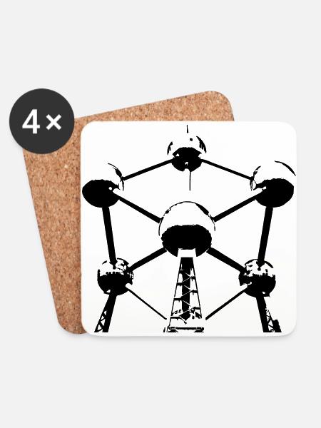 Atomium - Coasters (set of 4) - white