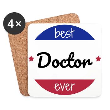 Doctor Arzt Médecin Docteur Medecine Life - Coasters (set of 4) - white - Front
