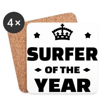 Surfen / Surfer / Surf / Surfing / Strand - Untersetzer (4er-Set) - Weiß - Vorne
