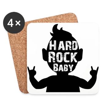 Hardrock Baby - Coasters (set of 4) - white - Front