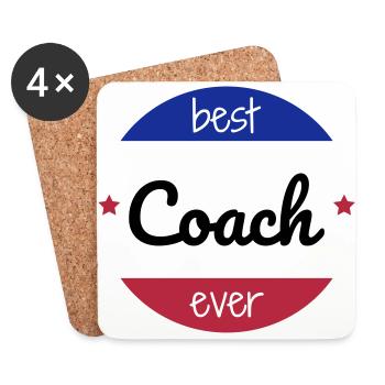 Coach Coaching Trainer Sport Entraineur Team - Coasters (set of 4) - white - Front