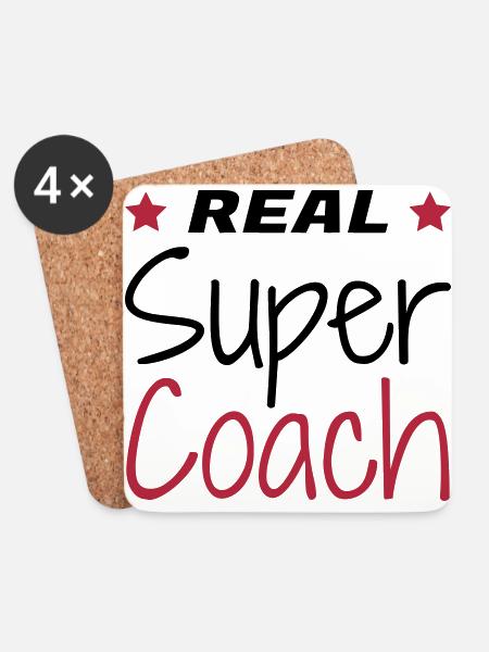 Coach / Coaching / Trainer / Sport - Untersetzer (4er-Set) - Weiß