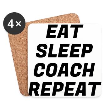 Coach Coaching Trainer Sport Entraineur Team - Coasters (set of 4) - white - Front