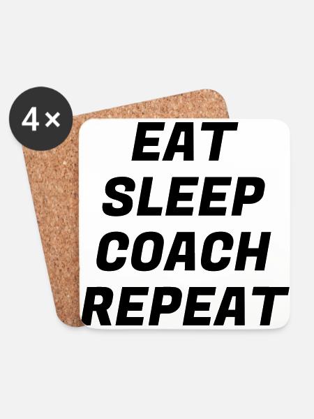 Coach / Coaching / Trainer / Sport - Untersetzer (4er-Set) - Weiß