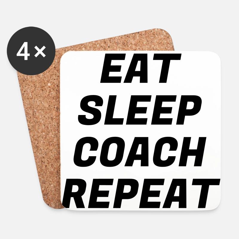 Coach / Coaching / Trainer / Sport - Untersetzer (4er-Set) - Weiß
