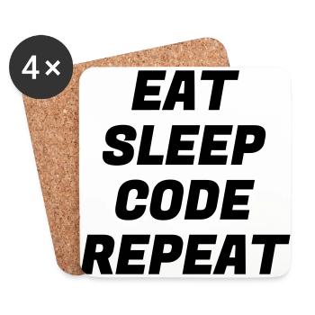 Developer Entwickler Développeur Computer Geek - Coasters (set of 4) - white - Front