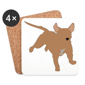 pitbull - Coasters (set of 4) - white - Front