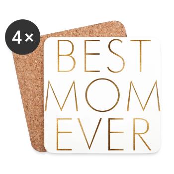 Beste Mutter aller Zeiten - Untersetzer (4er-Set) - Weiß - Vorne