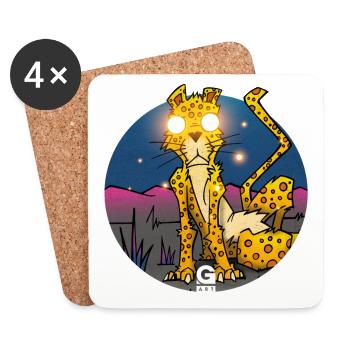 GIGGJOTT animats fapardo - Untersetzer (4er-Set) - Weiß - Vorne