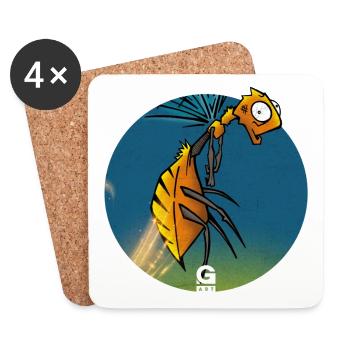 GIGGJOTT animatti calabrutto - Coasters (set of 4) - white - Front