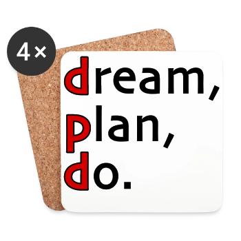dream, plan, do. - Coasters (set of 4) - white - Front