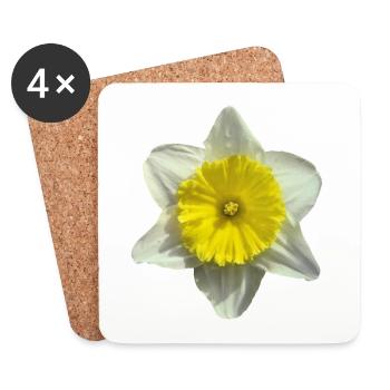 Narzissenblüte - Untersetzer (4er-Set) - Weiß - Vorne