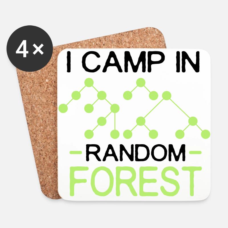 i camp in random forest black - Untersetzer (4er-Set) - Weiß