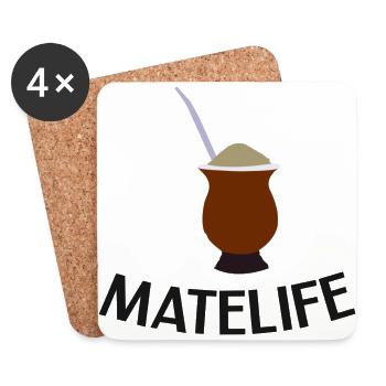 Mate Tea - Yerba - Untersetzer (4er-Set) - Weiß - Vorne