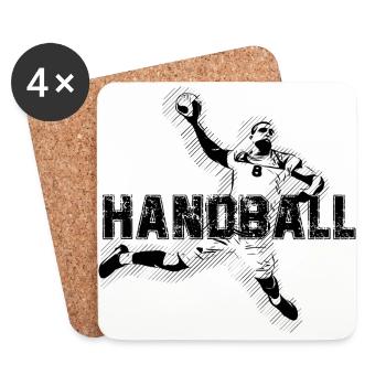 Handball handball player - Coasters (set of 4) - white - Front