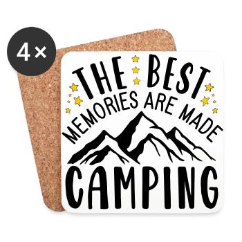 The Best Memories Are Made Camping - Coasters (set of 4) - white - Front