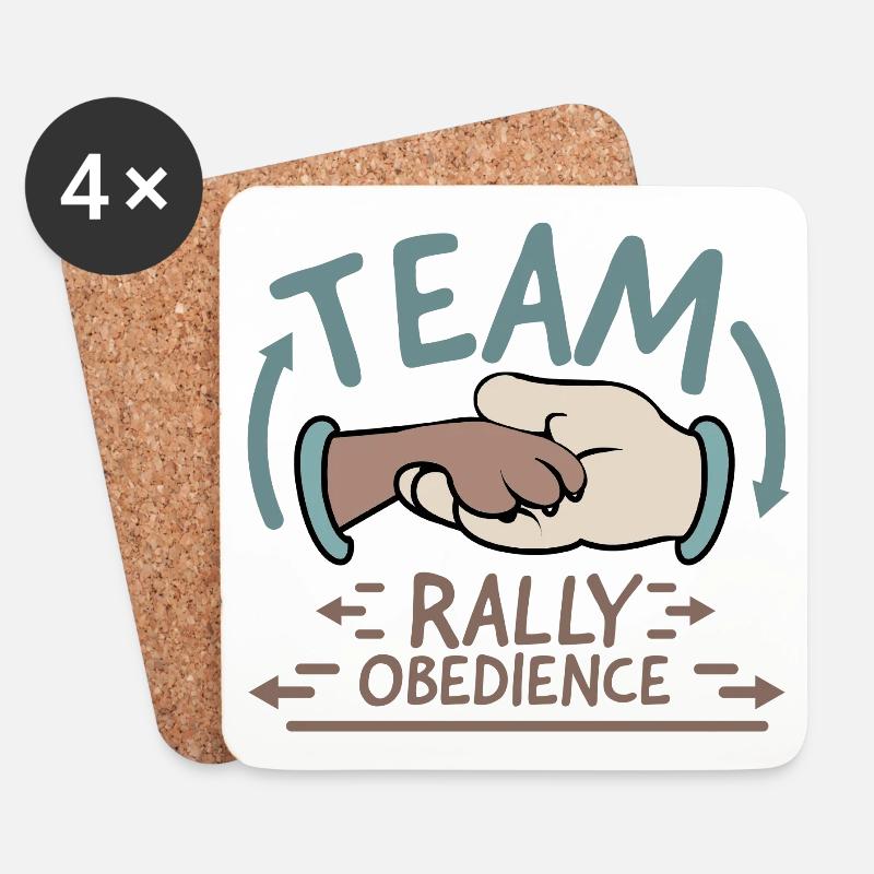 Team Rally Obedience - Untersetzer (4er-Set) - Weiß
