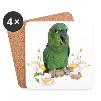 The farinous parrot - Coasters (set of 4) - white - Front