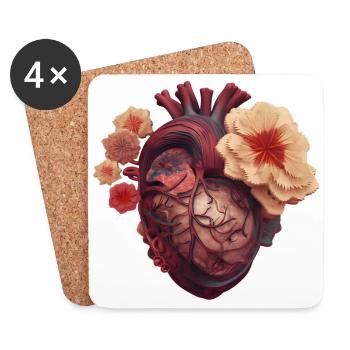 Mind in Bloom - Coasters (set of 4) - white - Front