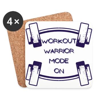 Workout-Krieger-Modus ein - 1 - Untersetzer (4er-Set) - Weiß - Vorne