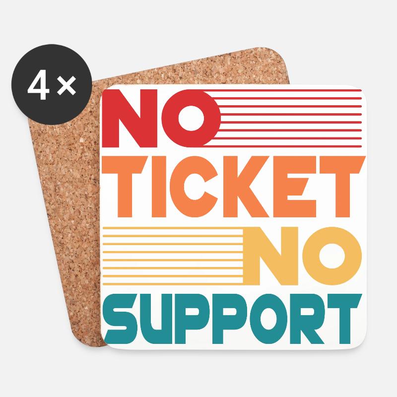 No Ticket No Support Informatiker IT Administrator - Untersetzer (4er-Set) - Weiß